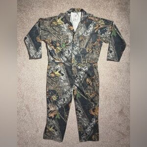 Mossy Oak Coveralls Men’s Size 2XL Breakup Camo Canvas Hunting Super Clean!